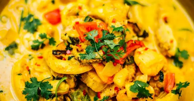 Brazilian Vegetable Moqueca with Coconut Rice and Farofa