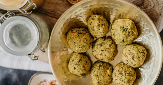 Chickpea and Herb Savoury Pancakes with Lemon-Yoghurt