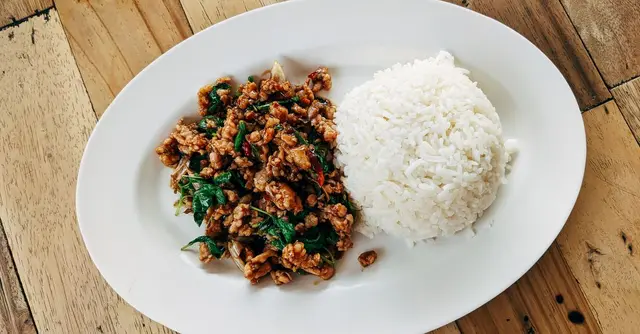 Thai Basil Tofu Stir-fry with Cashews and Brown Rice