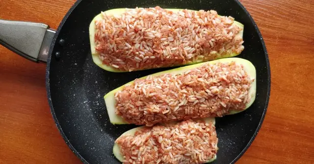 Turkish Stuffed Courgettes with Herbed Rice and Mint Yogurt