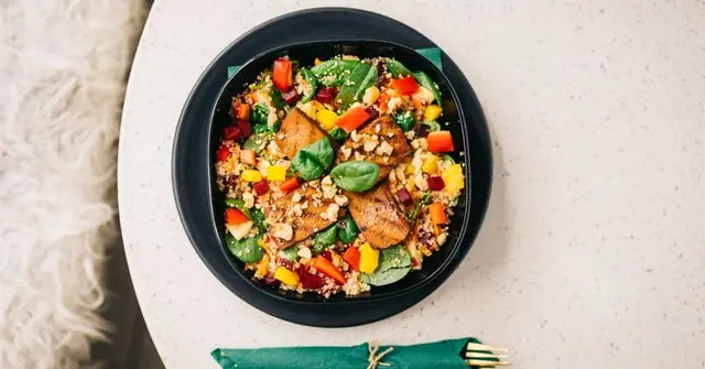 Mexican Black Bean & Quinoa Buddha Bowl with Chipotle Lime Dressing