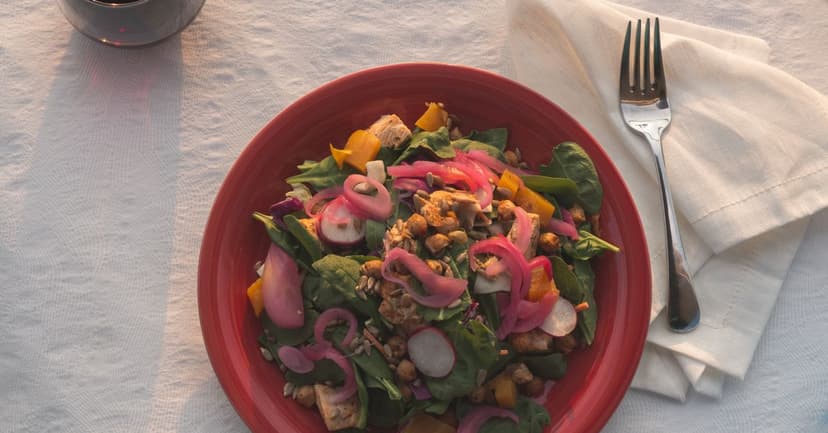 Mediterranean Chickpea & Roasted Vegetable Salad