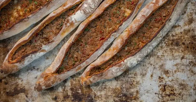 Turkish Lamb Pide with Feta and Herbs