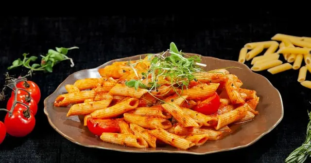 Pasta Arrabbiata with Crispy Breadcrumbs