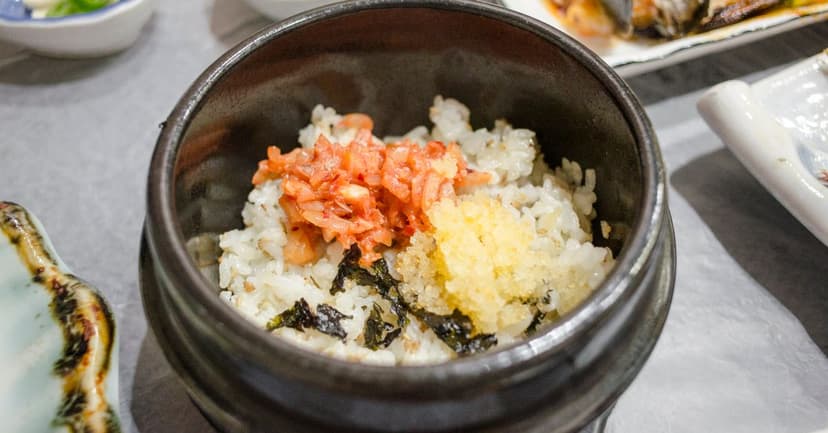 Korean Kimchi Tofu Rice Bowl
