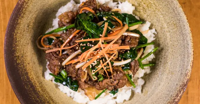 Korean Beef Bulgogi Bowls with Pickled Vegetables