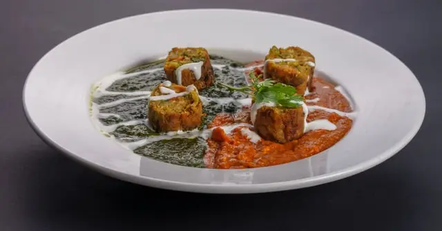 Paneer and Spinach Curry with Basmati Rice