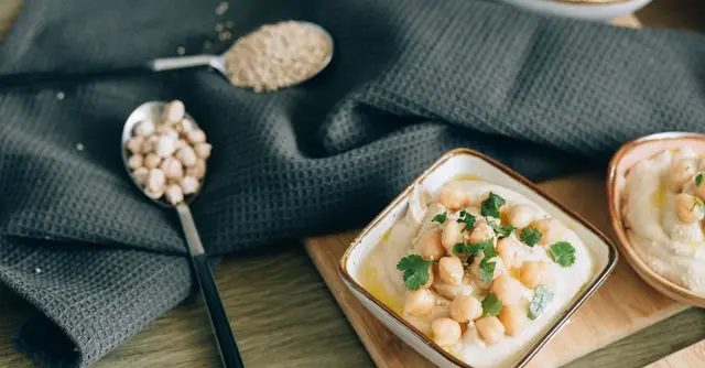 Middle Eastern Crispy Chickpea Bowl with Roasted Vegetables and Tahini Drizzle