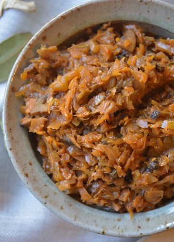 Polish Cabbage with Mushrooms (Kapusta z Grzybami)