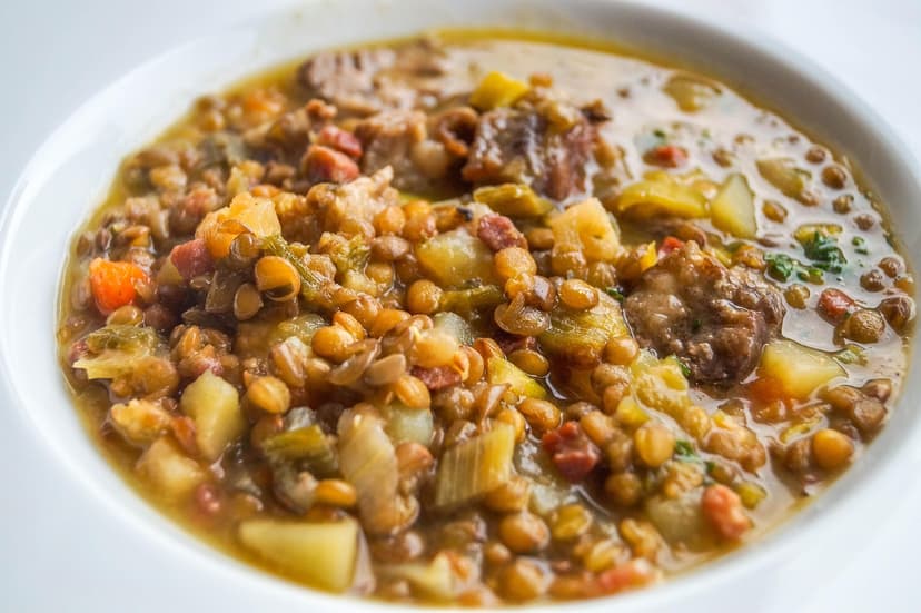 Hearty Mediterranean Lentil Stew with Lemon and Herbs