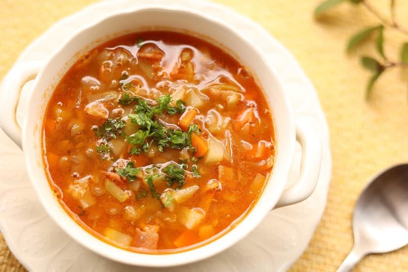 Tuscan White Bean & Kale Minestrone with Basil Oil