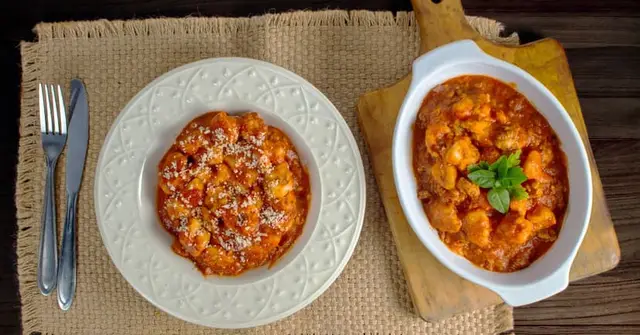 Baked Gnocchi with Creamy Ricotta, Smoked Paprika, and Caramelised Shallots