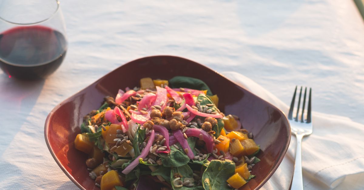 Spiced Chickpea and Spinach Curry with Coconut Milk and Crispy Onions