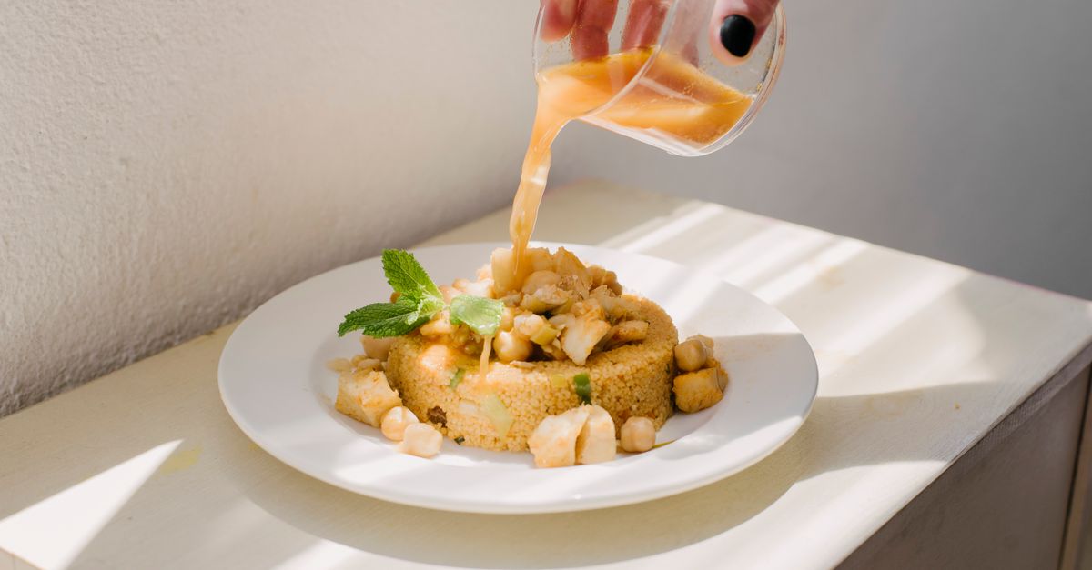 Harissa Halloumi, Butter Bean & Tomato Skillet with Herby Couscous