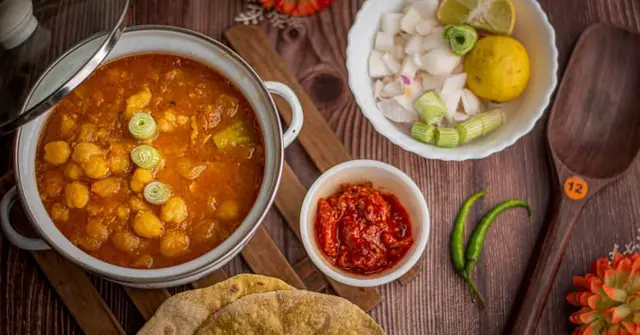 Indian Chickpea Curry with Homemade Naan