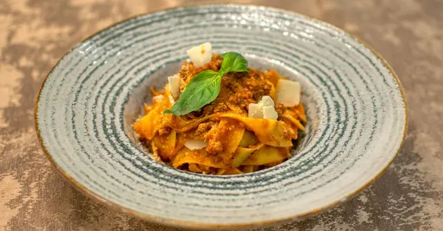 Pappardelle Arrabbiata with Wilted Spinach