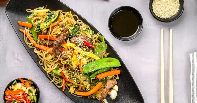 Chinese Five-Spice Sweetcorn & Edamame Stir-Fry with Garlic-Chilli Sesame