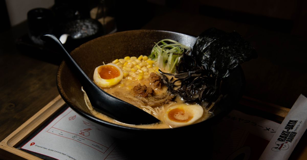 Japanese Miso-Glazed Eggplant & Tofu Ramen-Style Bowl