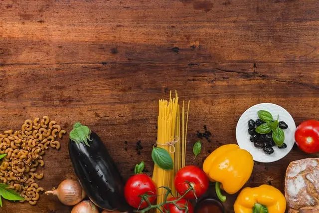 Roasted Aubergine and Chickpea Pasta with Tomato Confit and Basil