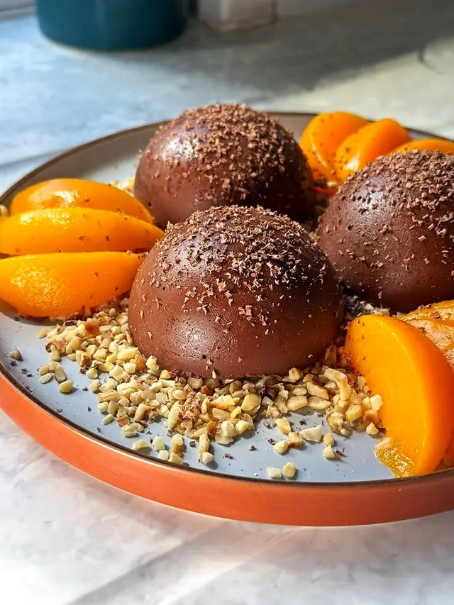 2 Ingredient Peach Chocolate Mousse