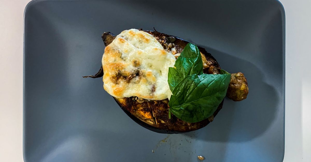 Italian Aubergine Involtini with Ricotta, Spinach & Tomato Sauce