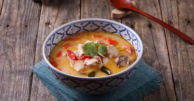 Thai-Inspired Coconut Turkey Soup with Ginger and Lime