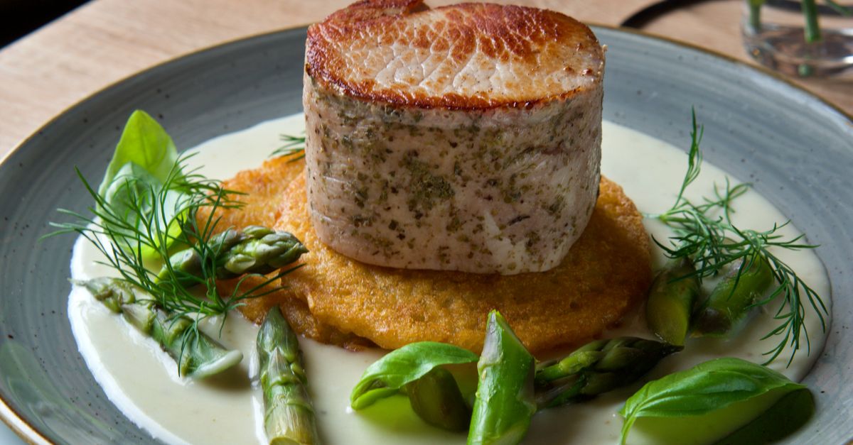 Quick Pork Loin with Apple Mustard Pan Sauce and Sautéed Greens