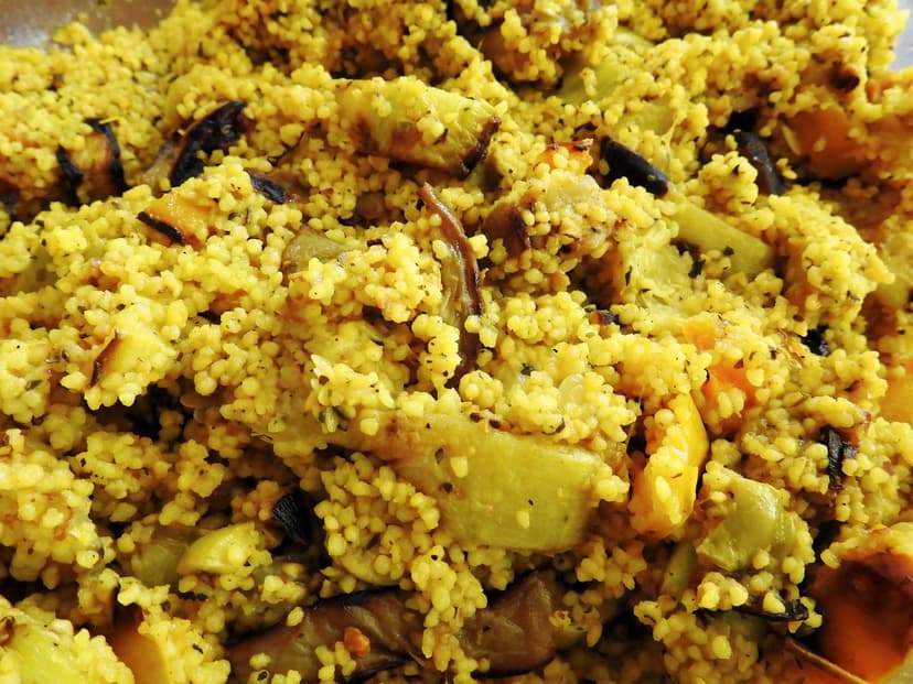Mediterranean Halloumi with Lemon-Herb Couscous