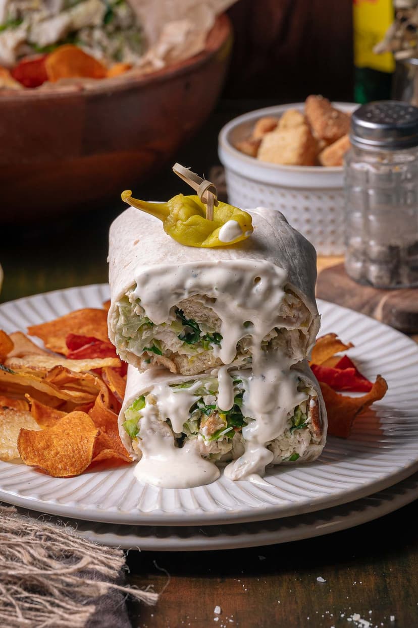 Chopped Chicken Caesar Wrap