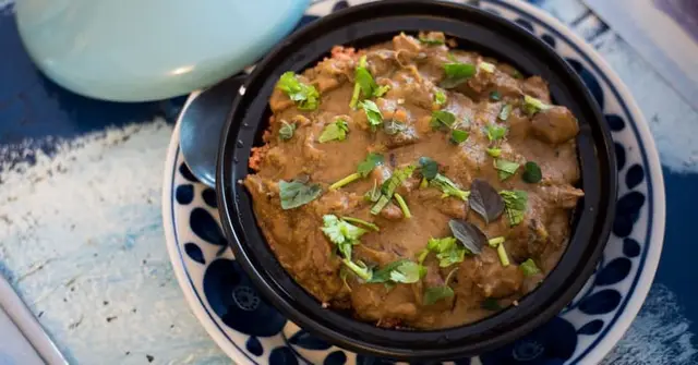 Spiced Lentil and Aubergine Tagine with Giant Couscous