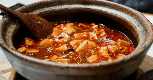 Chinese Mapo Tofu with Fragrant Garlic Rice