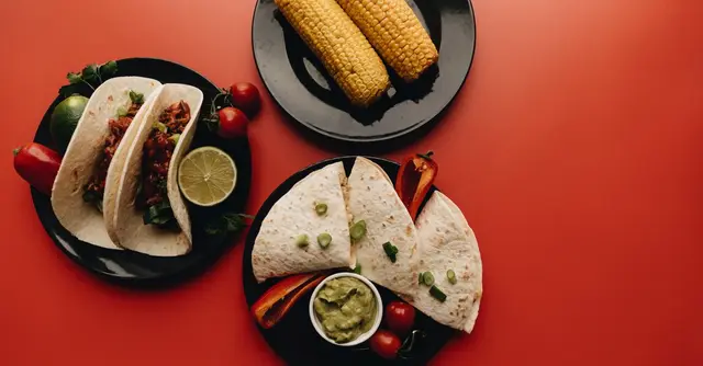 Mexican Corn & Black Bean Wraps with Charred Peppers & Chipotle Lime Crema