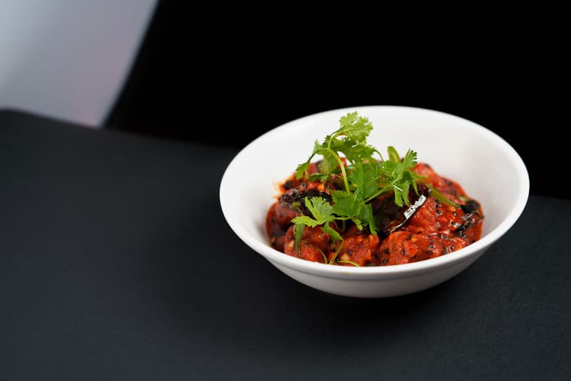 Aubergine and Mushroom Caponata with Cannellini Beans