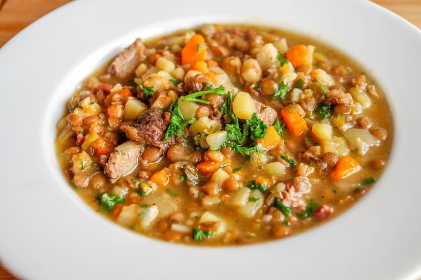 Lentil and Sweet Potato Stew with Herbs