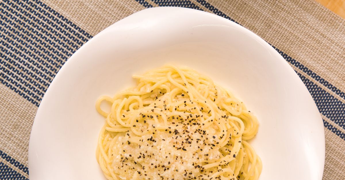 Pasta Cacio e Pepe with Crispy Sage and Toasted Breadcrumbs