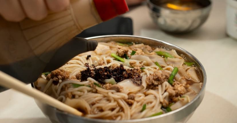 Szechuan Pork and Green Bean Dan Dan Noodles