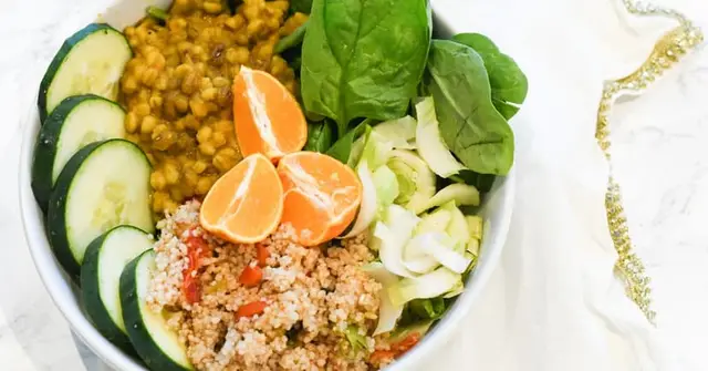 Mediterranean Lentil & Roasted Vegetable Bowl