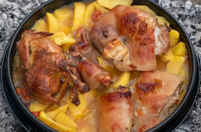 Lemon and Thyme Roast Chicken with Potatoes and Green Beans