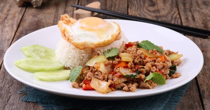 Thai Beef Stir-Fry with Holy Basil and Jasmine Rice