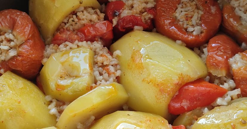 Mexican Stuffed Poblano Peppers with Cilantro Lime Rice