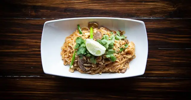Spicy Peanut Noodles with Charred Broccoli and Crispy Tofu