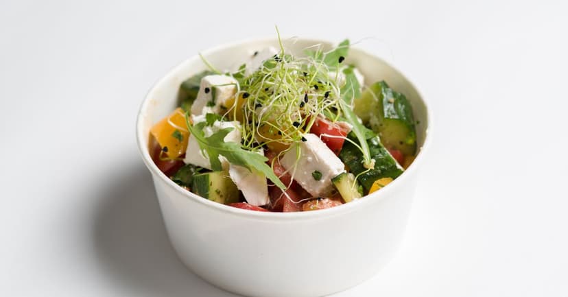 Mediterranean Chickpea & Feta Salad with Lemon Dressing