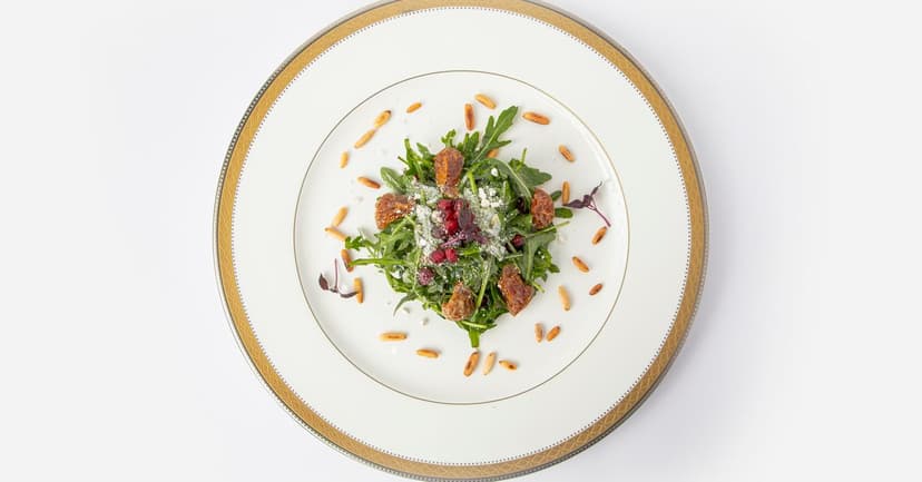 Halloumi and Fig Salad with Rocket and Lemon Dressing
