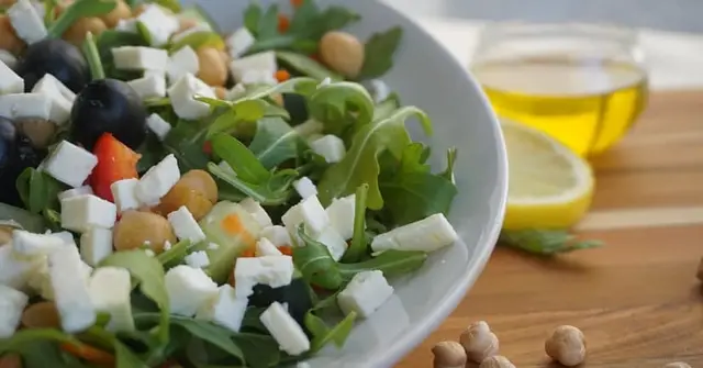 Baked feta & bean salad