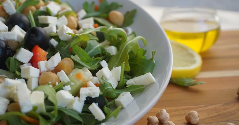 Baked feta & bean salad