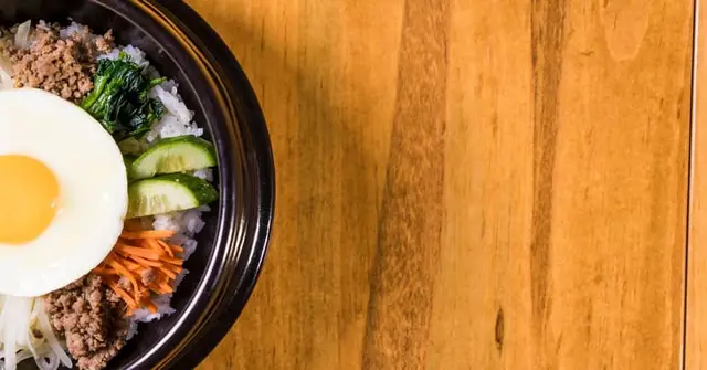 Korean Bibimbap Bowl with Gochujang Sauce