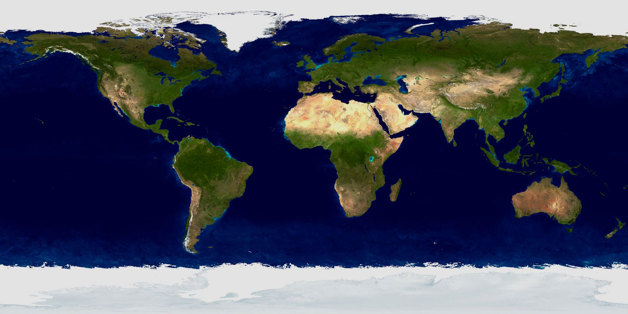 Satellite map of the Earth